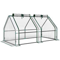 GEWÄCHSHAUS 180x90x90 cm Folie Stahl transparent - Transparent, Metall (180/90/90cm) - Fortuna Lai