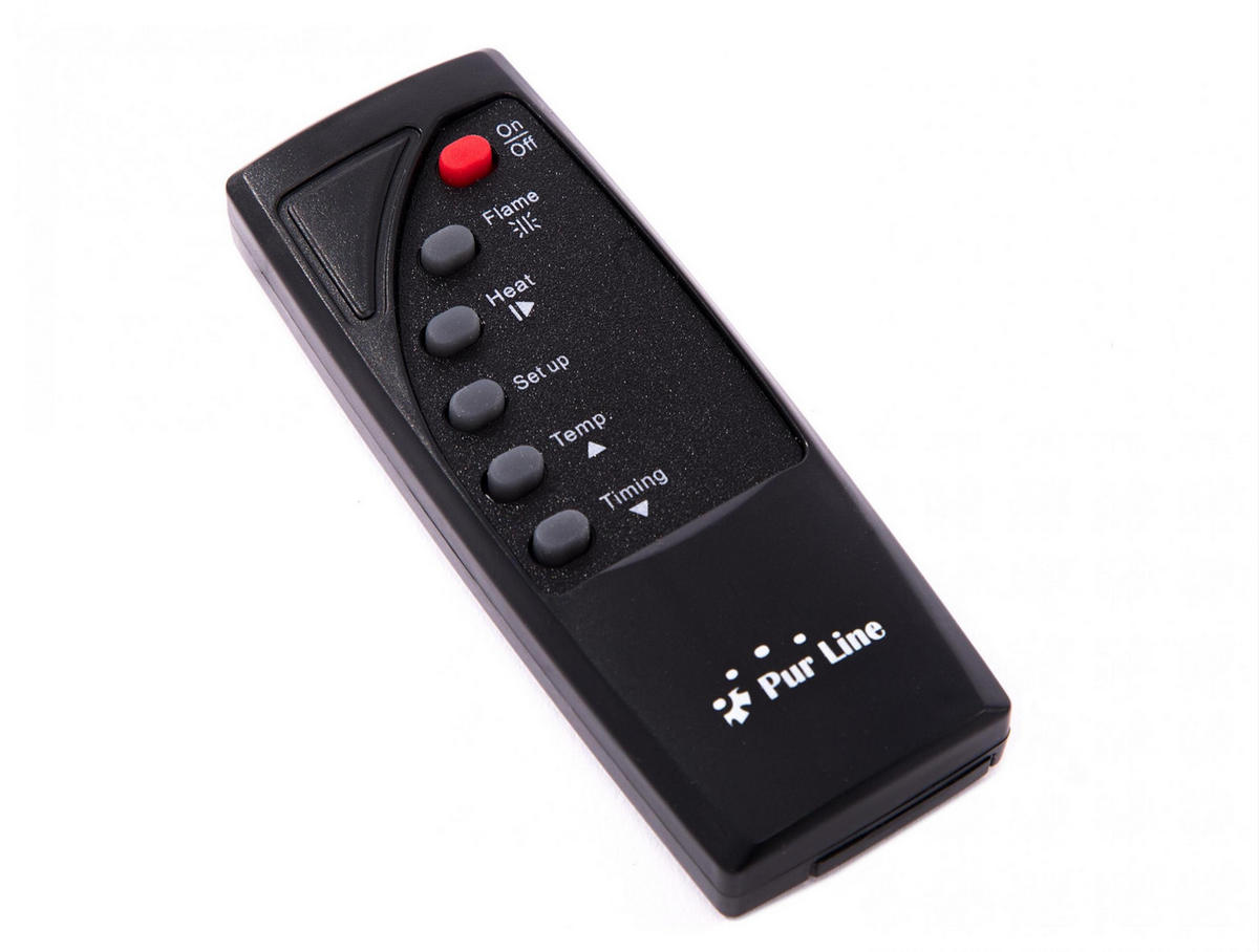 ELEKTROKAMIN Schwarz Wandmodell mit Heizung 2000 W - Schwarz, Glas (140/56/11cm) - Purline