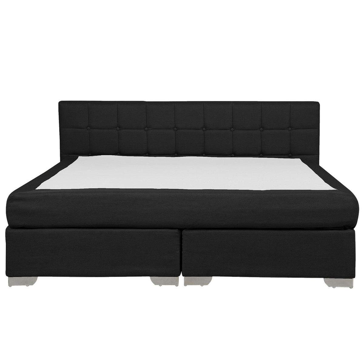 BOXSPRINGBETT 180/200cm Schwarz Admiral - Schwarz, Textil (180/200cm) - Beliani