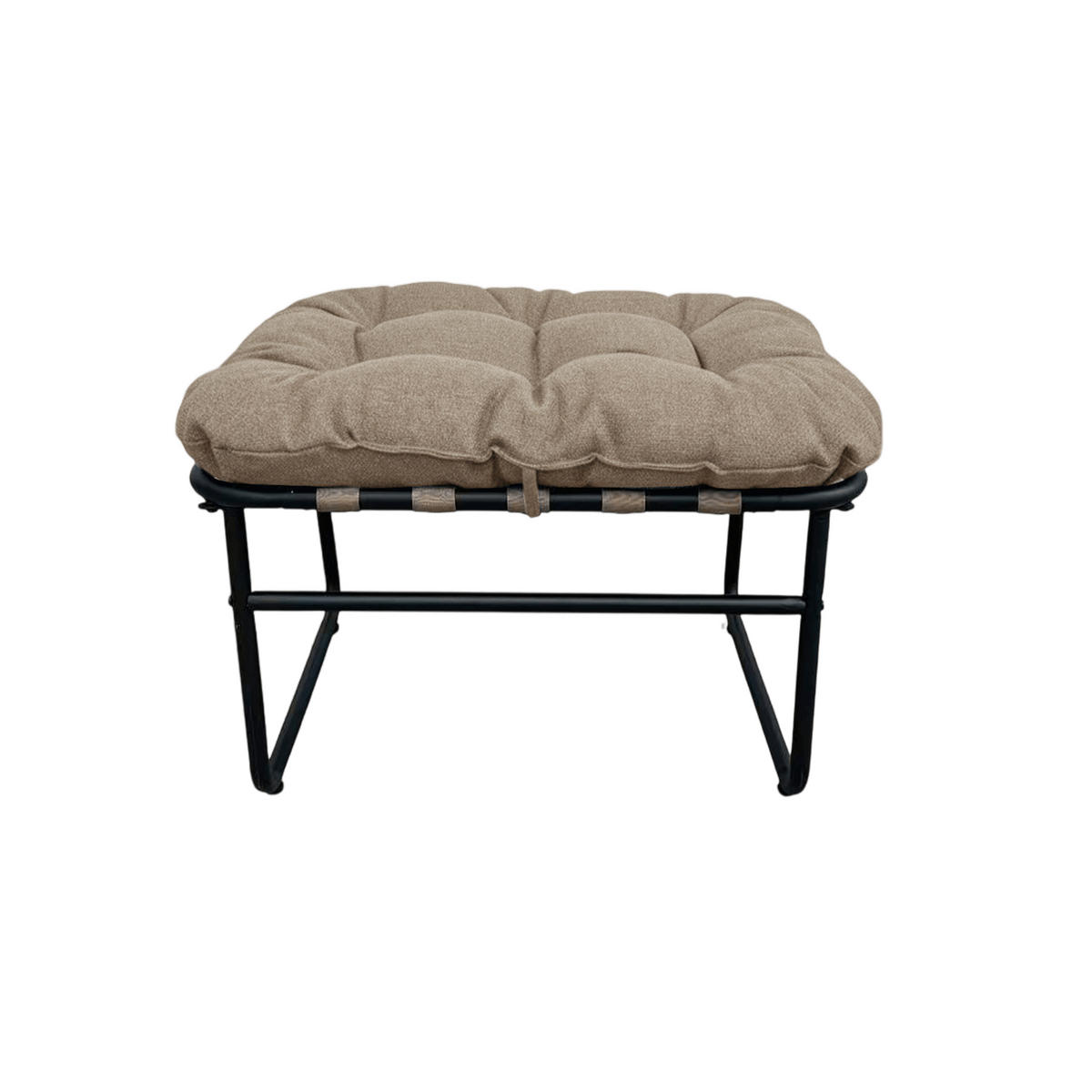 FUSSHOCKER Hellbraun 63/47/45 cm - Braun, Metall (63/45/47cm) - Mobili Rebecca