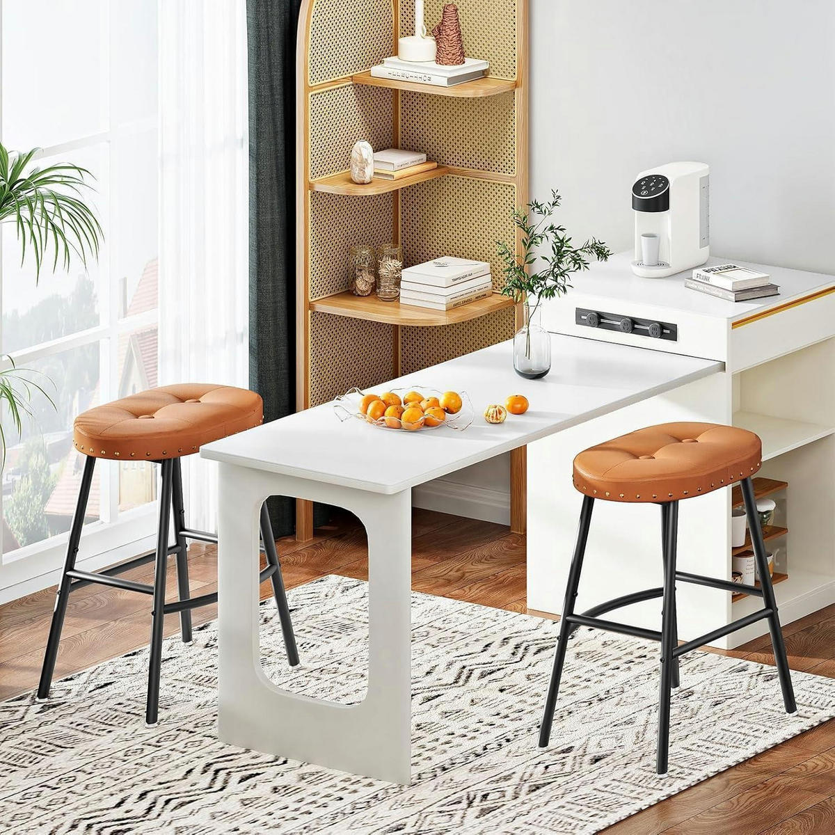 BARHOCKER 2er Set 62 cm Braun Schwarz - Braun, Kunststoff (38/63/28cm)