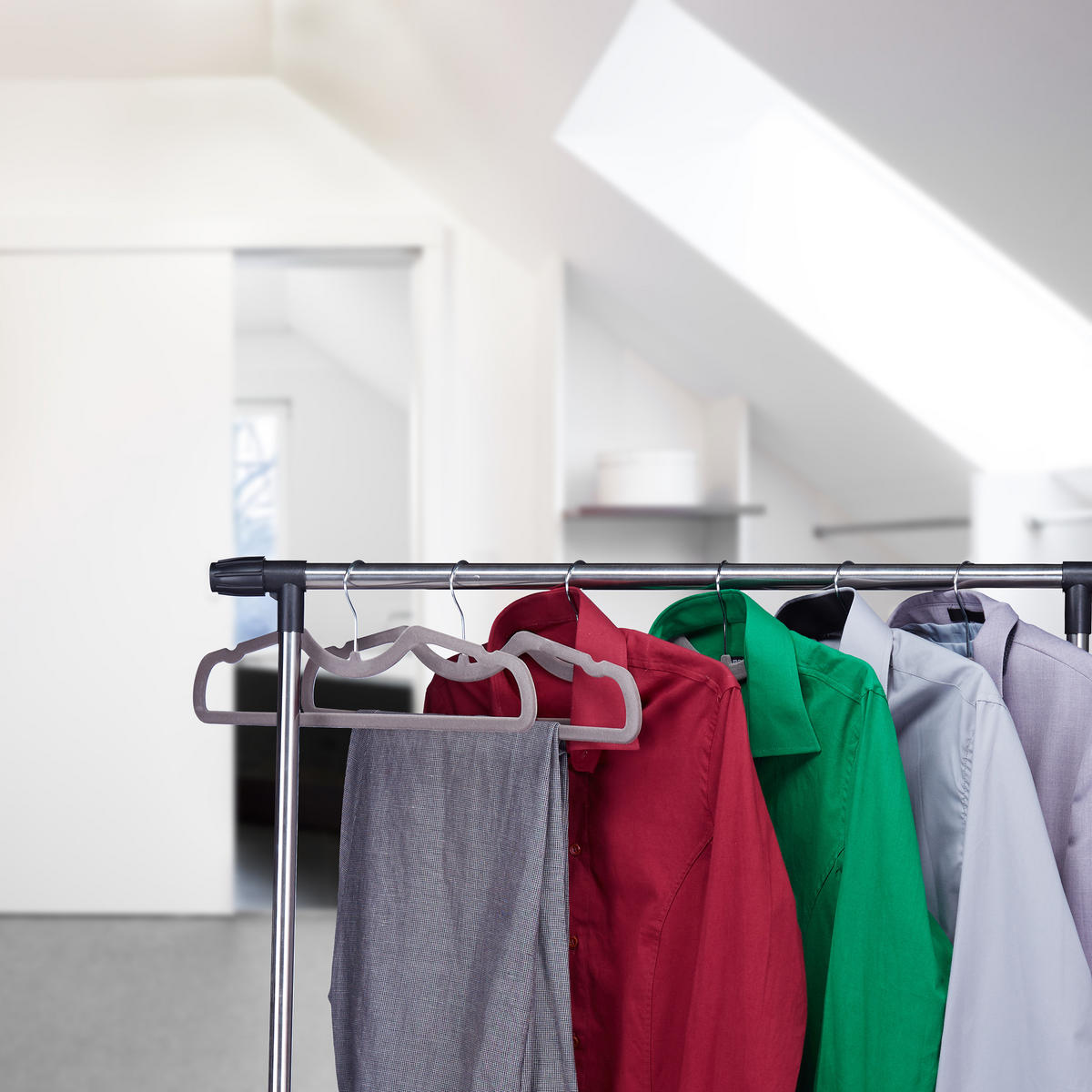 50XVEŠIAKOV na oblečenie - sivá, kov/textil (0.5cm) - Relaxdays