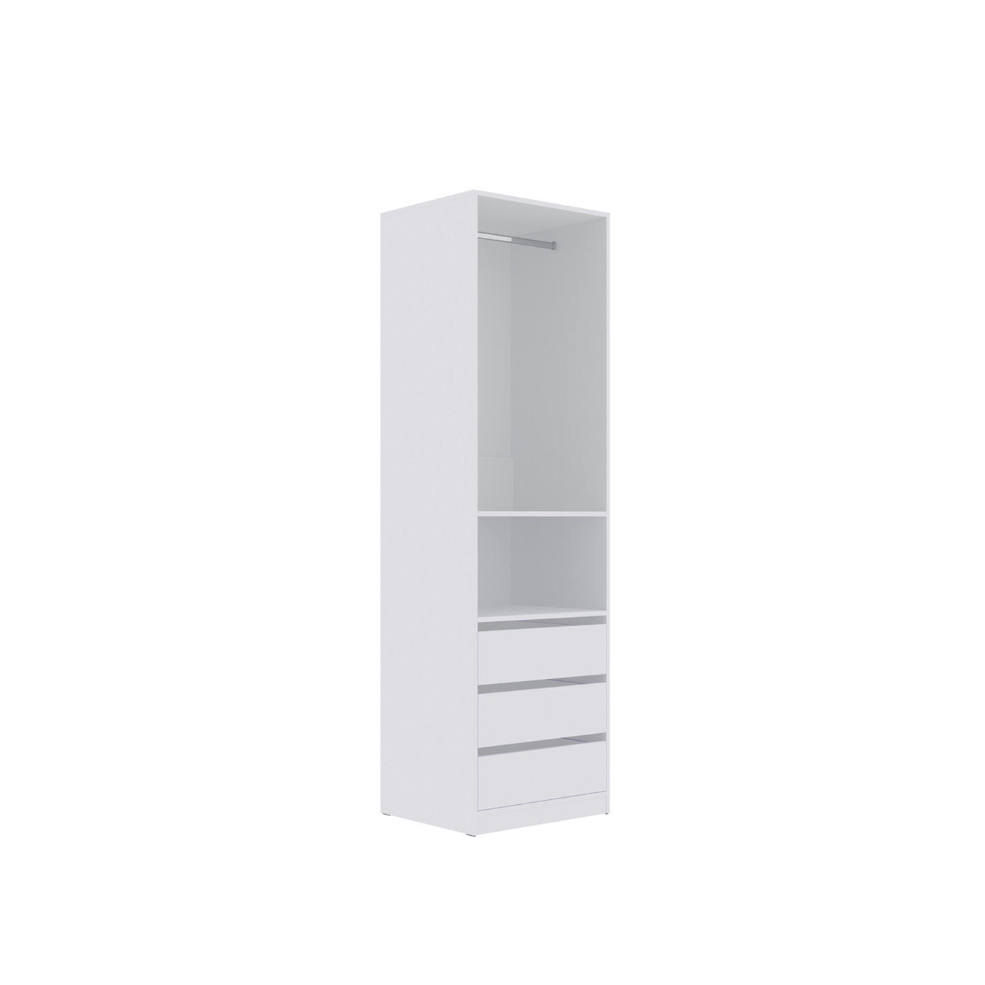 MEHRZWECKREGAL OFFEN TRES 04 Weiß 60/206/51 cm - Weiß, Holzwerkstoff (60/206/51cm) - Marmex Möbel
