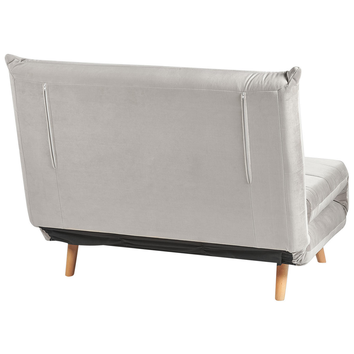 1-SITZER-SCHLAFSOFA Samtstoff Hellgrau Setten - Hellgrau, Textil (104/82/190cm) - Beliani