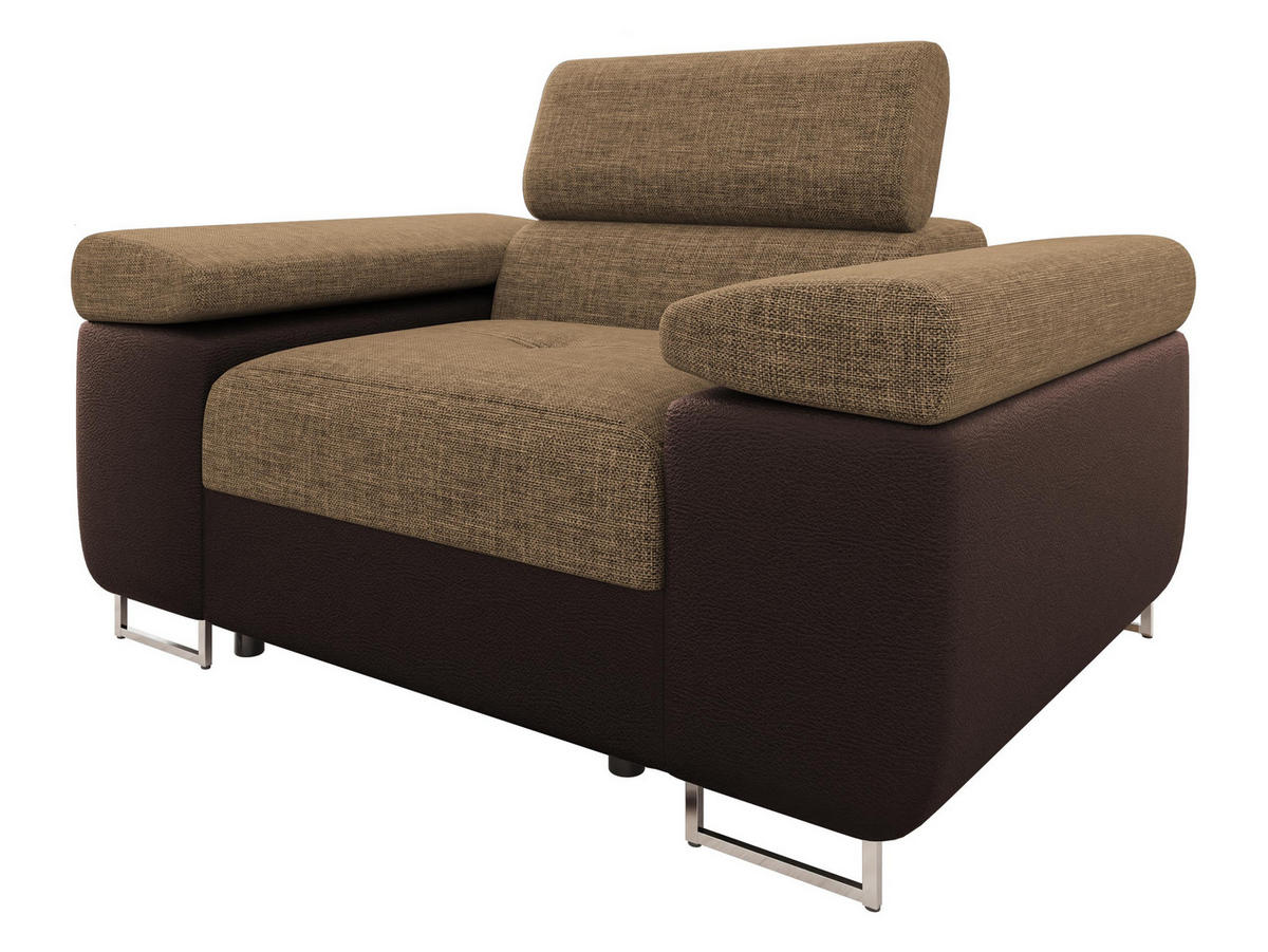 SESSEL Torezio - Braun, Holz/Textil (134/90/102cm) - MIRJAN24