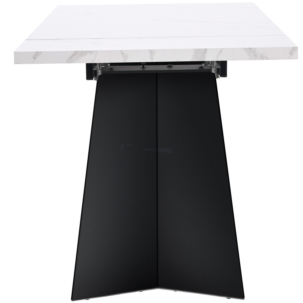 ESSTISCH Ausziehbar 99-159cm Weiß Flachbeine - Multicolor, Metall (74/159/77cm) - FLIEKS