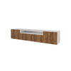 LOWBOARD KITO-W 200x40x41 cm - Weiß / Katania - Eiche Wotan/Weiß, Holzwerkstoff (200/40/41cm) - ALTDECOR