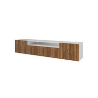 LOWBOARD KITO-W 200x40x41 cm - Weiß / Katania - Eiche Wotan/Weiß, Holzwerkstoff (200/40/41cm) - ALTDECOR