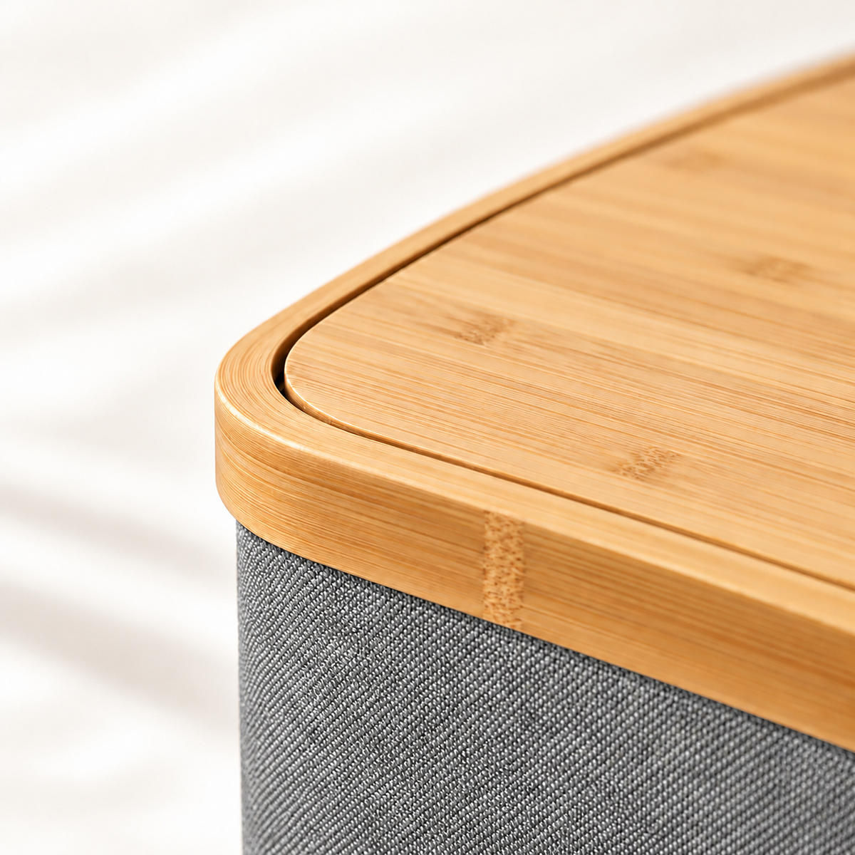 TOILETTENPAPIERBOX Grau Bambus 16 Rollen - Grau, Holz/Kunststoff (45/50/15cm) - Relaxdays