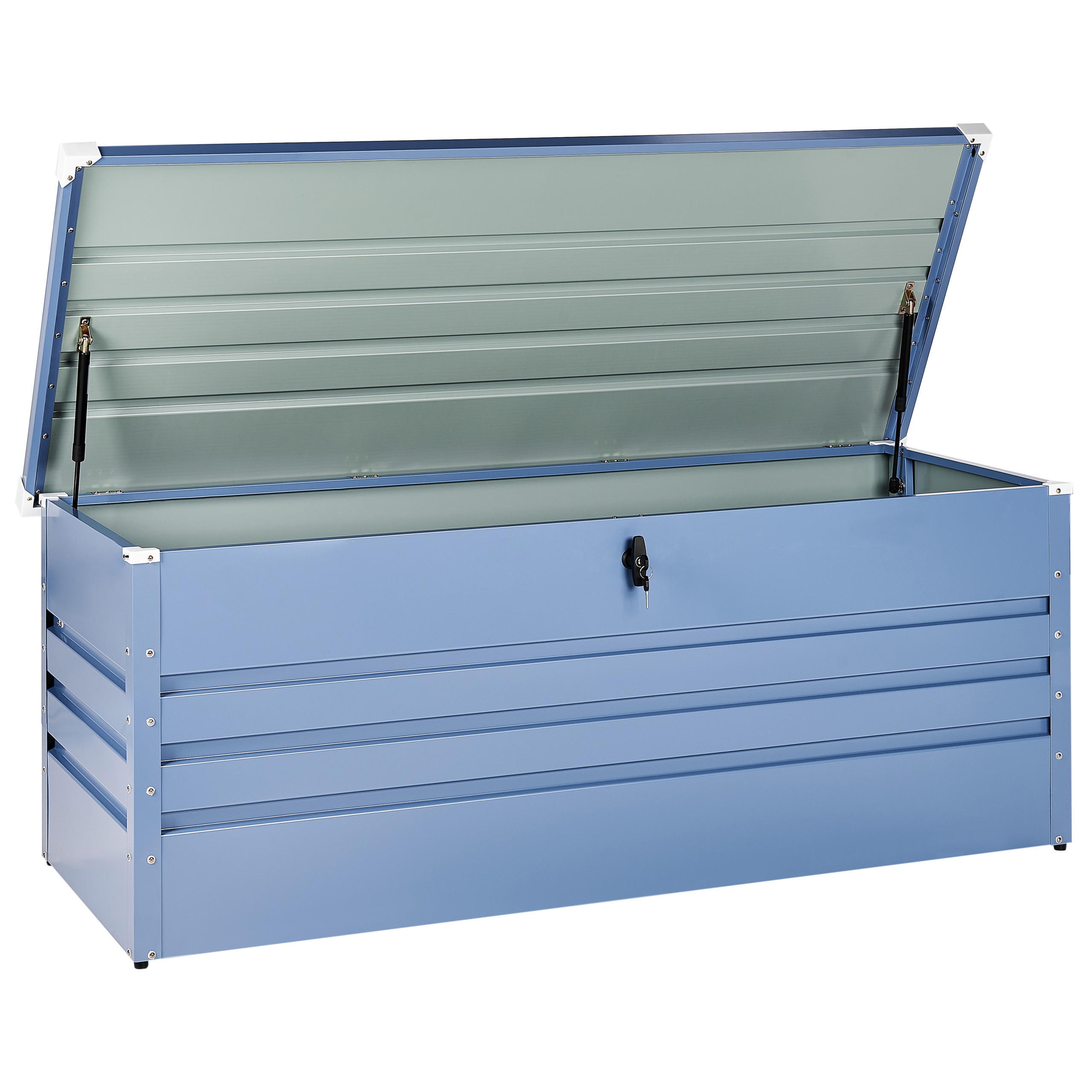 AUFBEWAHRUNGSBOX Blau Cebrosa - Blau, Metall (165/67/70cm) - Beliani