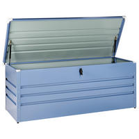 AUFBEWAHRUNGSBOX Blau Cebrosa - Blau, Metall (165/67/70cm) - Beliani