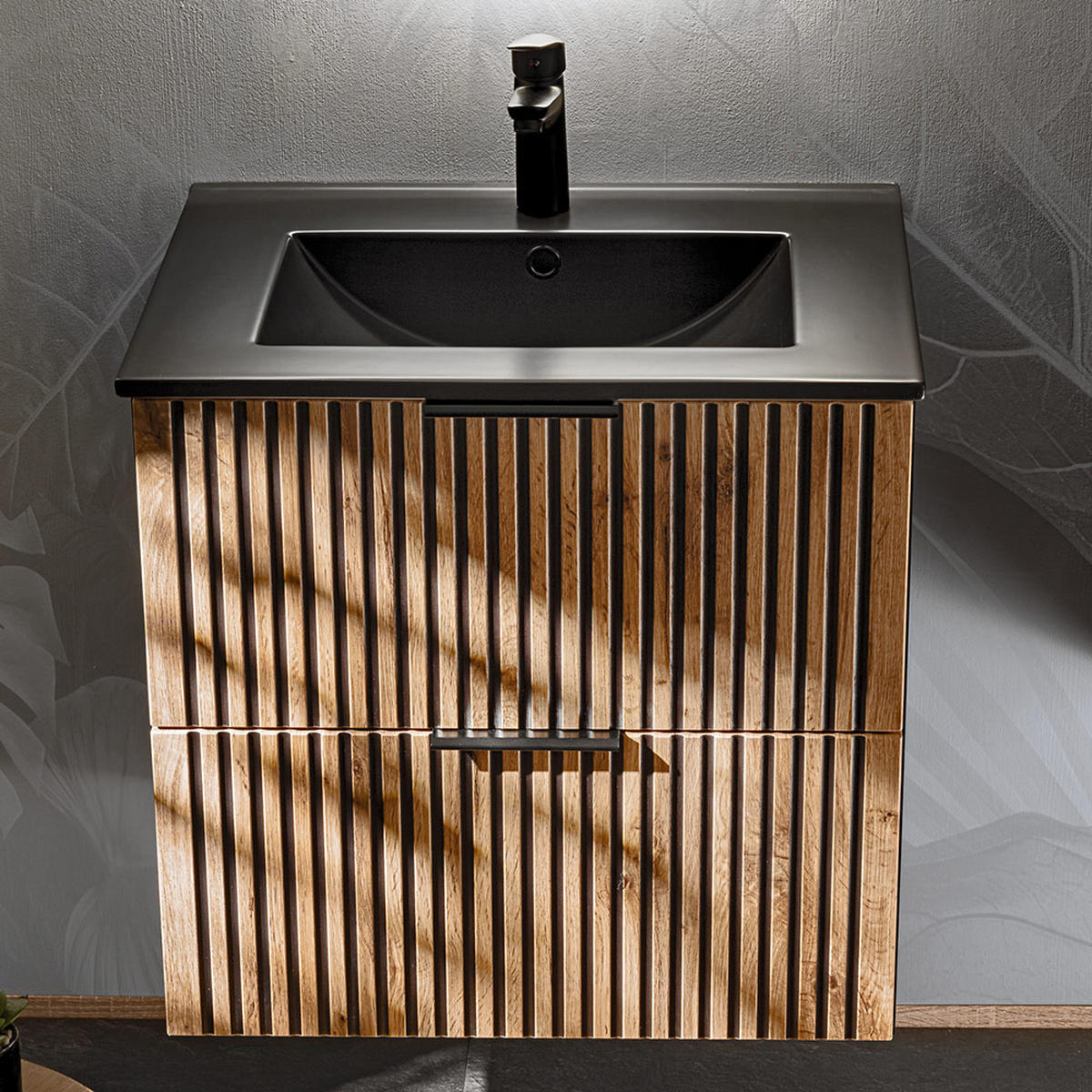 BADMÖBEL-SET 2-TLG. Xanten-56 - Braun, Holzwerkstoff (61/200/46cm) - Lomado