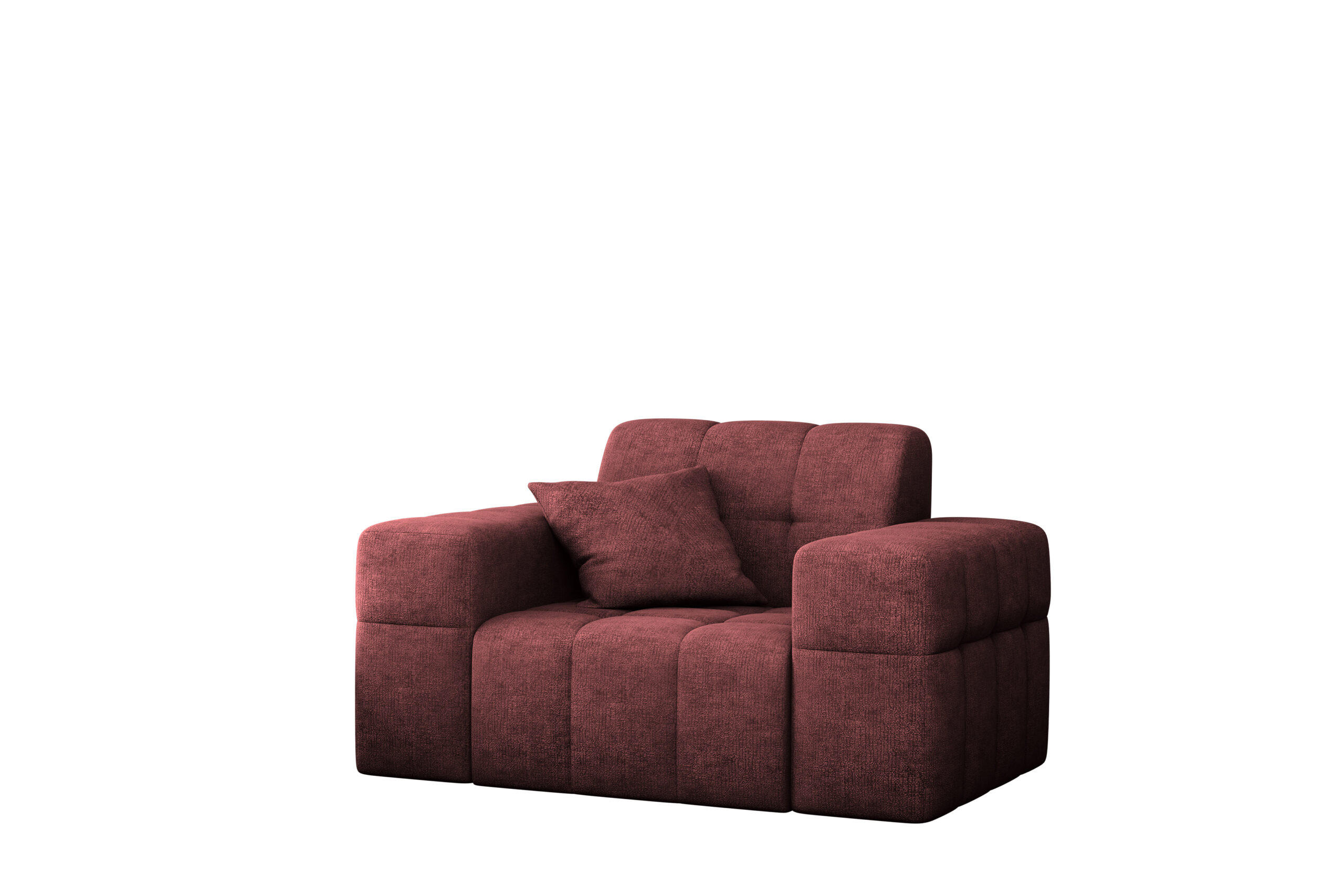 SESSEL NIMES Stoff Perfect Harmony Rotwein - Rot, Holz/Textil (120/82/92cm) - Kaiser Möbel