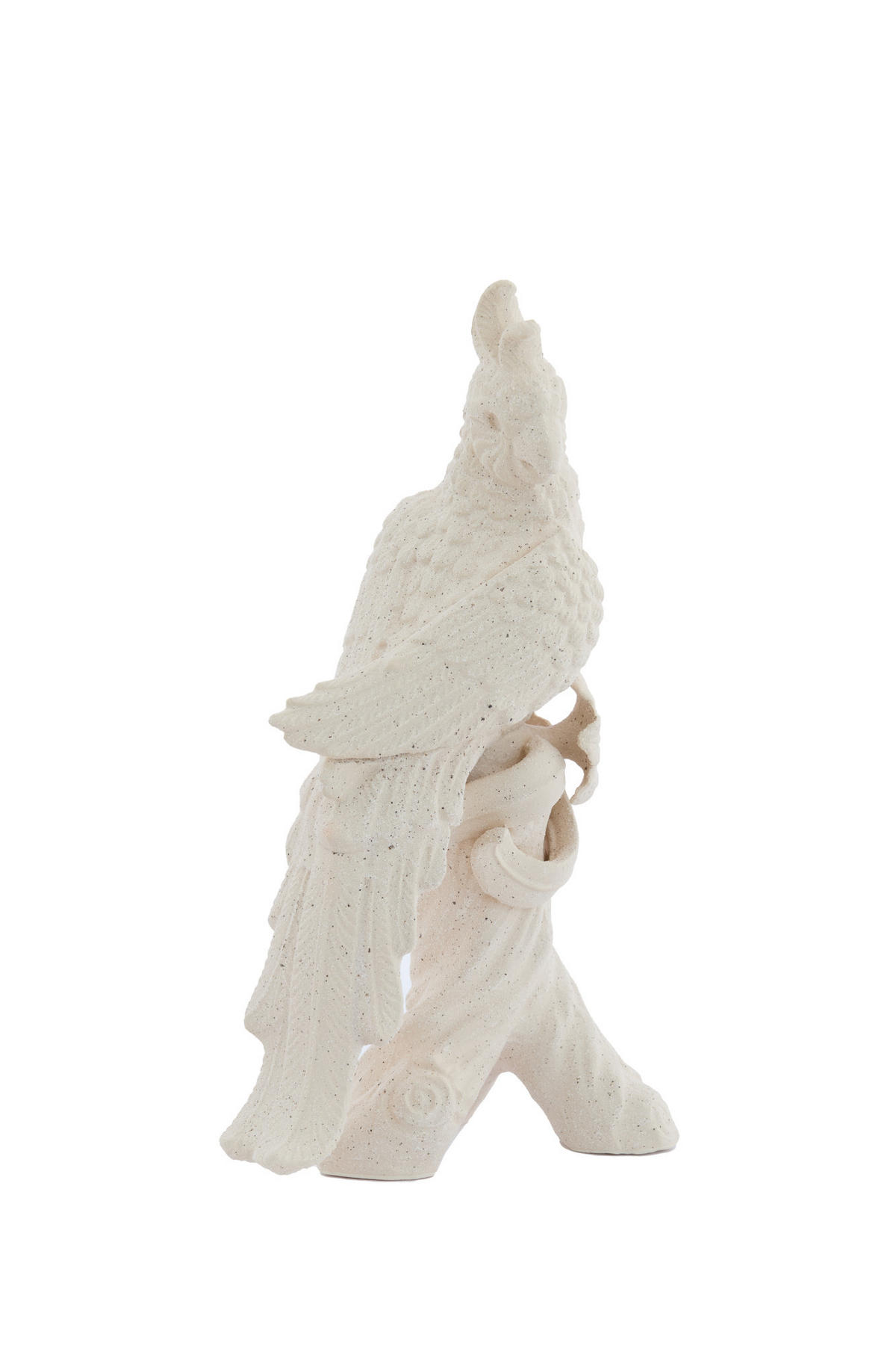 ORNAMENT Vogel Weiß 22,5/14/39 cm - Weiß, Keramik (14/39/22.5cm) - Light & Living