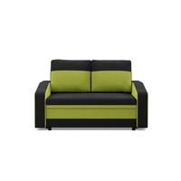 SOFA 2-SITZER MIT SCHLAFFUNKTION ORION, Schwarz + Grün - Schwarz/Grün, Textil (148/90/87cm)