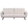 3-SITZER-SCHLAFSOFA Samtstoff beige Vimmerby - Beige, Textil (212/90/80cm) - Beliani