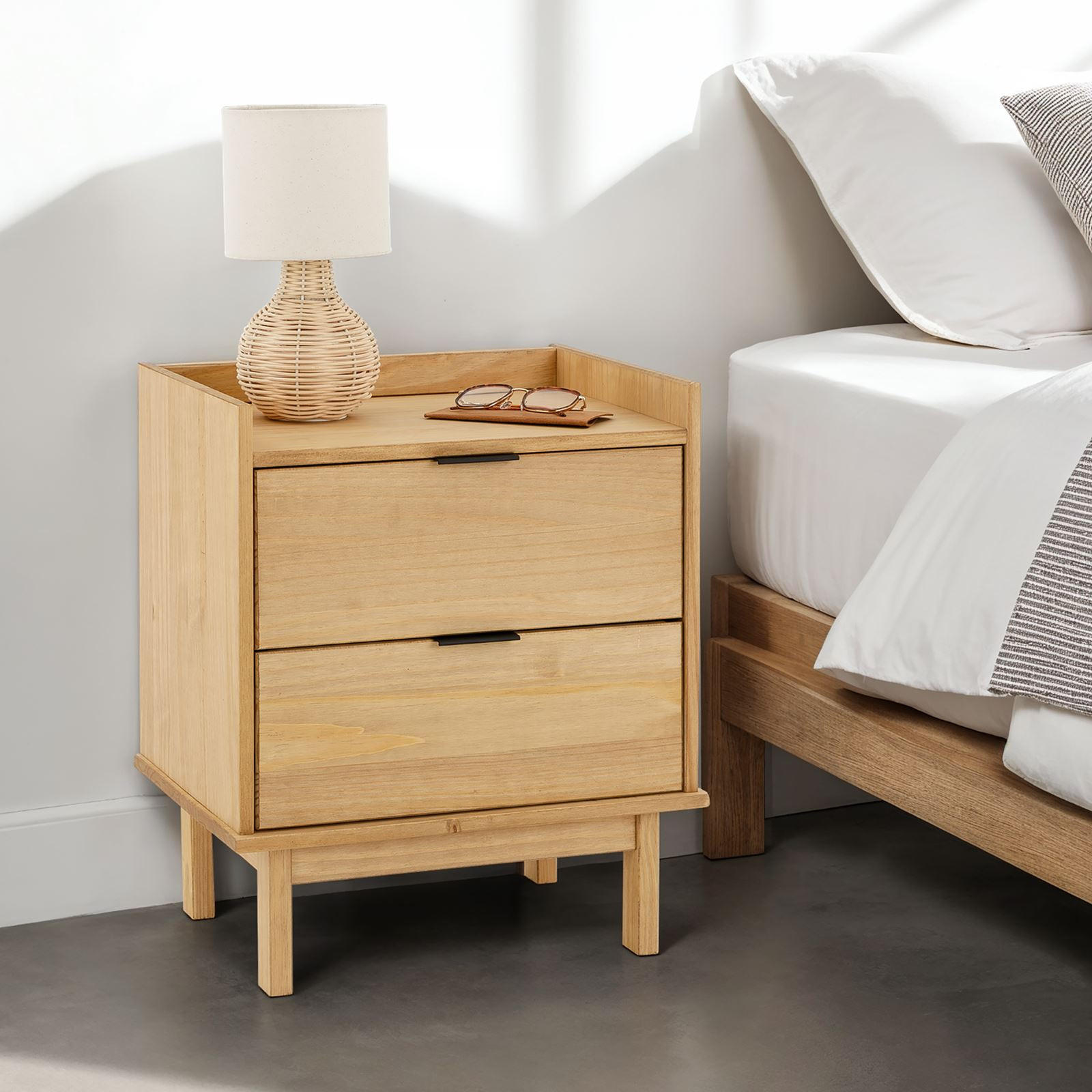 NACHTTISCH TEPERA - Braun, Holz (50/58/38cm) - IDIMEX