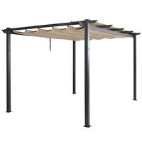 PERGOLA Beige - Beige, Metall (400/240/300cm) - MCW