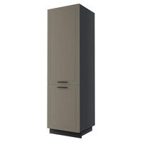 GESCHIRRSCHRANK Kvantum D14/DP/60/207 Beige Matt / Schwarz Matt 60 / 59 / 207cm - Beige/Schwarz, Holz/Holzwerkstoff (60/207/59cm) - Feldmann-Wohnen