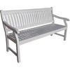 GARTENBANK New Jersey 2-Sitzer weiß gewischt - Weiß, Holz (68/90/120cm) - Sedex