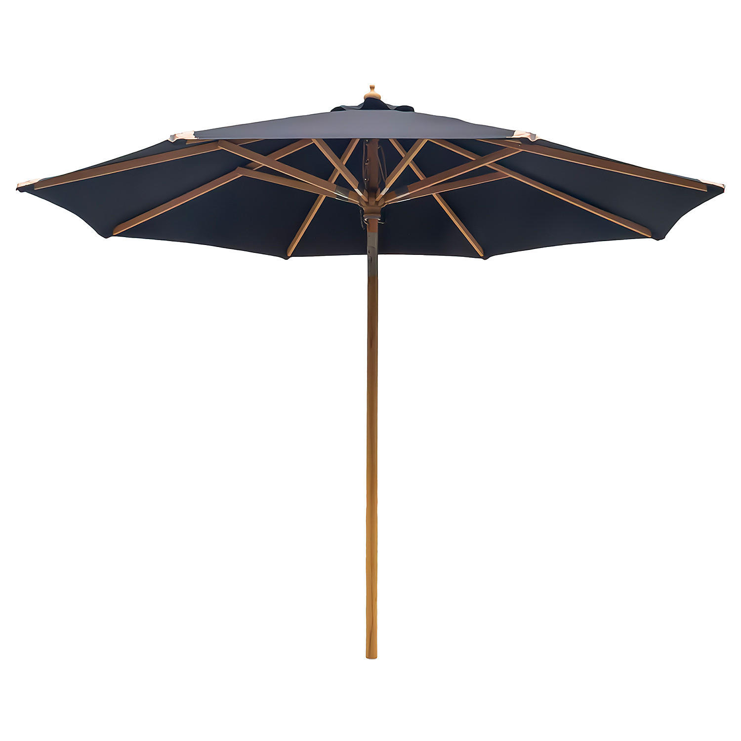 SONNENSCHIRM - Edelstahl / Polyester - Schwarz, Textil/Metall (300/300cm) - home24