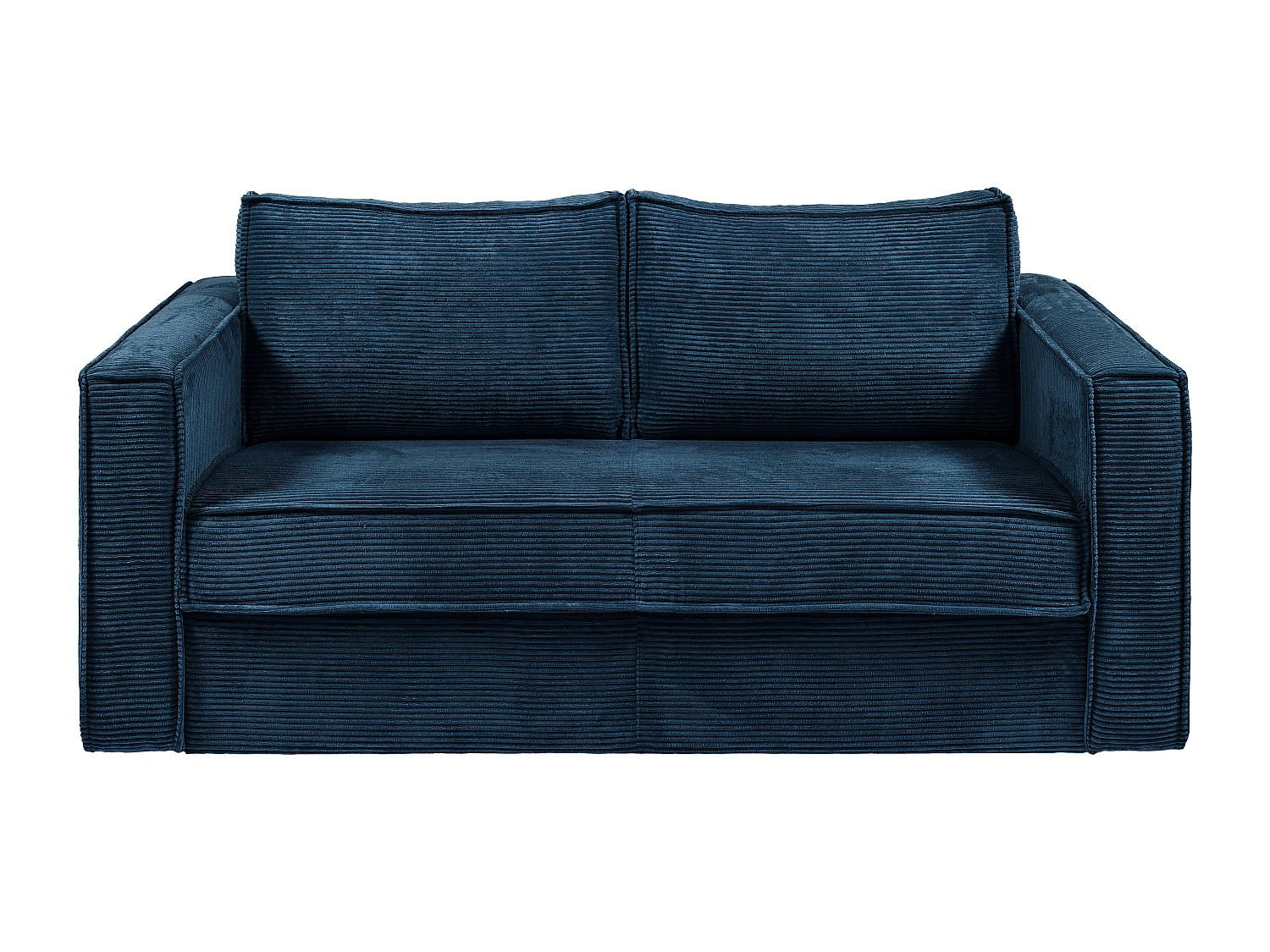 SCHLAFSOFA - 3 Personen - Samt, Stoff - Marineblau - - Dunkelblau, Textil (195/90/223cm) - Vente-Unique