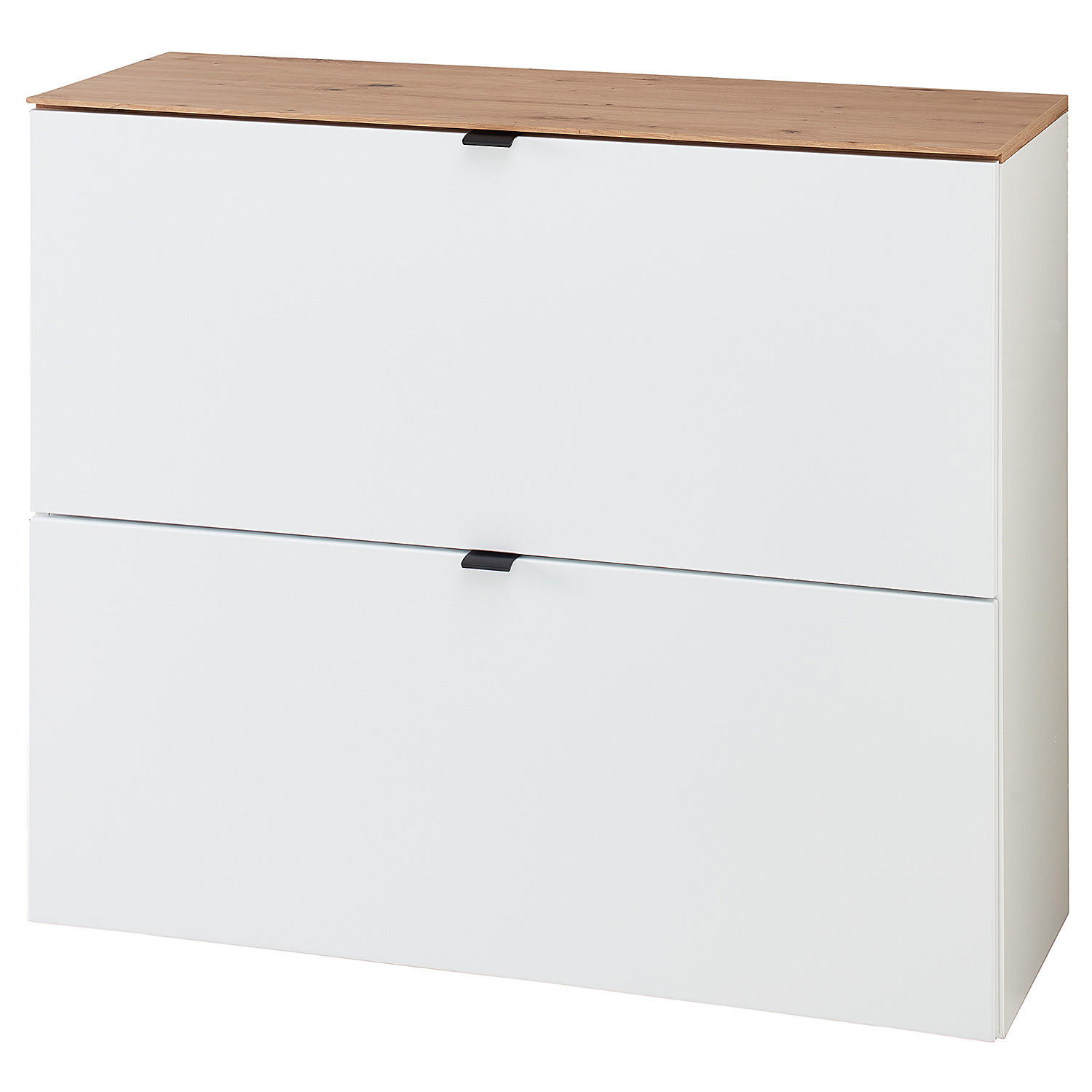 HÄNGE-SCHUHKIPPER - Schwarz/Weiß, Holzwerkstoff/Metall (100/84/37cm) - home24