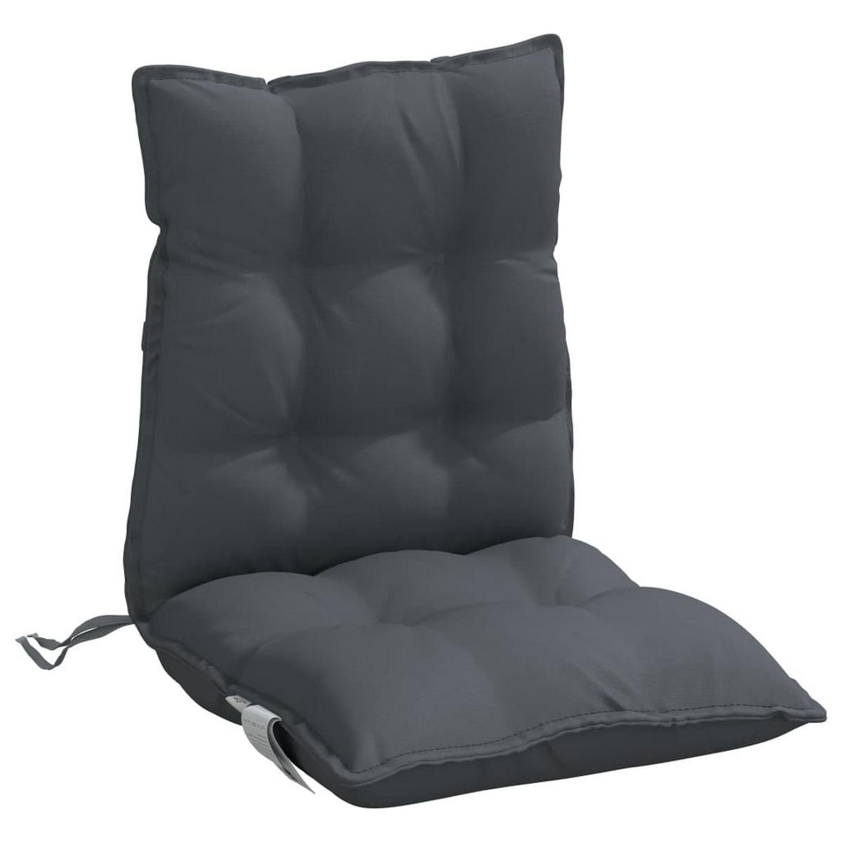 NIEDRIGLEHNER-AUFLAGEN 6Er Set Anthrazit Oxford-Gewebe - Anthrazit, Textil (50/7/100cm) - vidaXL