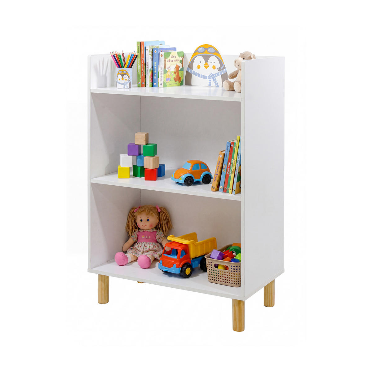 KINDERBÜCHERREGAL Weiß 55/30/86 - Weiß, Holz (55/86/30cm) - Mobili Rebecca