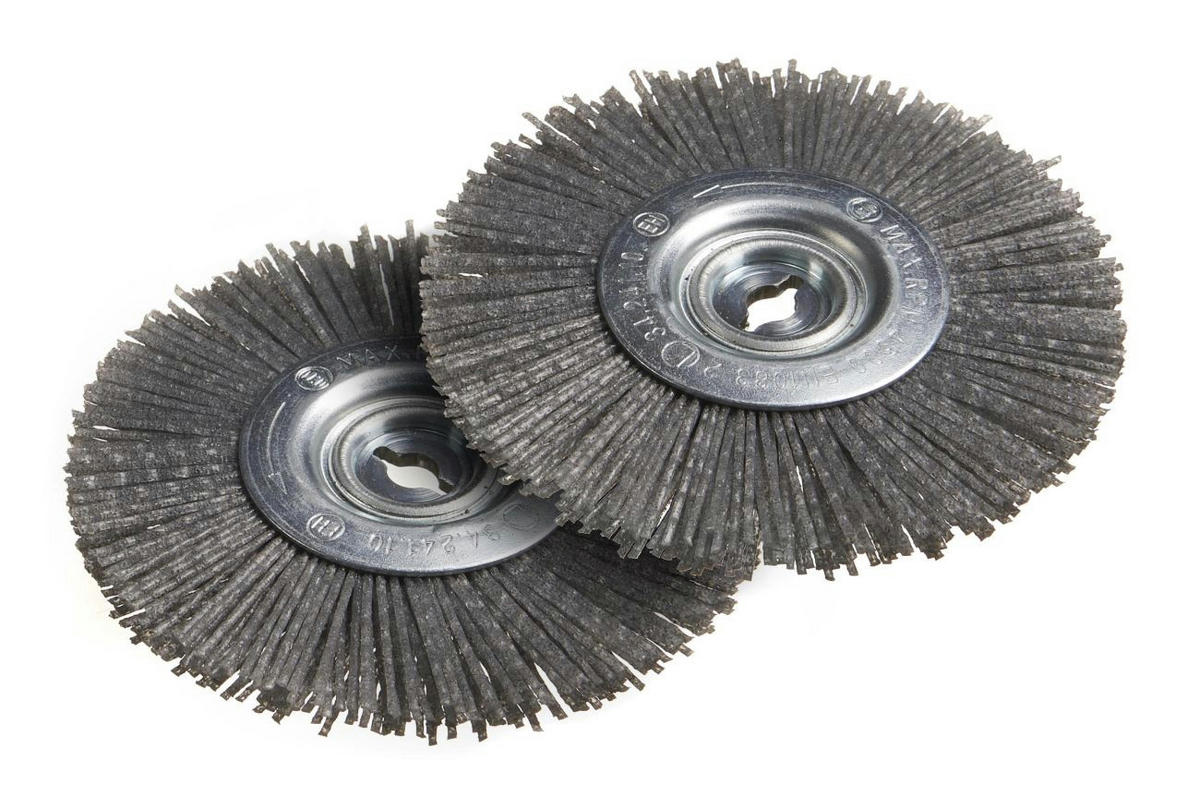 FUGENBÜRSTE Nylon, 2er Set, Ø 110 mm, mit Fangbox - Schwarz, Kunststoff (1.2/1/1.2cm) - Westfalia