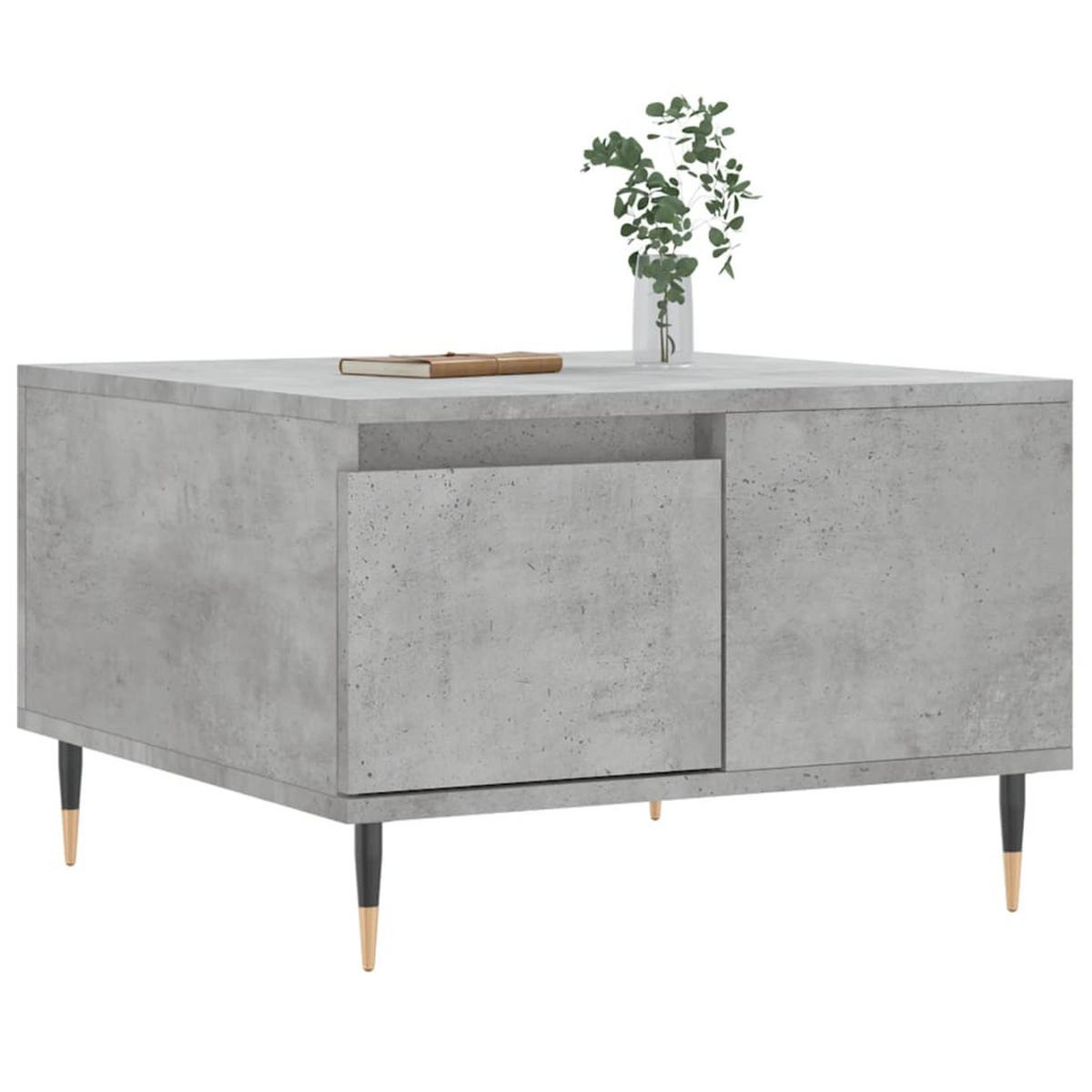 COUCHTISCH Betongrau 55x55x36,5 cm Holzwerkstoff - Grau, Holzwerkstoff (55/55/36.5cm) - furnicato
