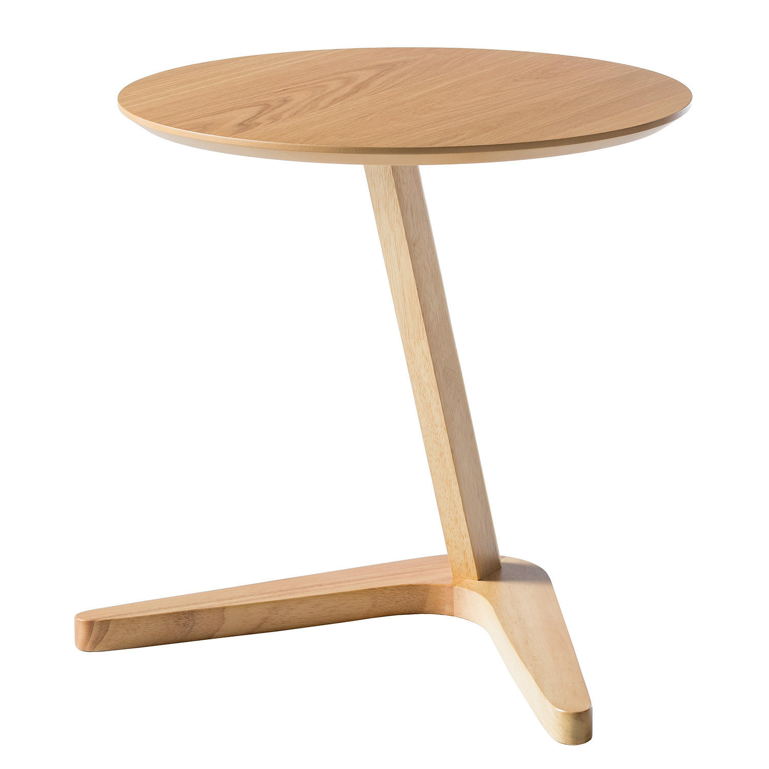 BEISTELLTISCH - Gummibaum teilmassiv - Eichefarben, Holzwerkstoff (50/50/50cm) - home24