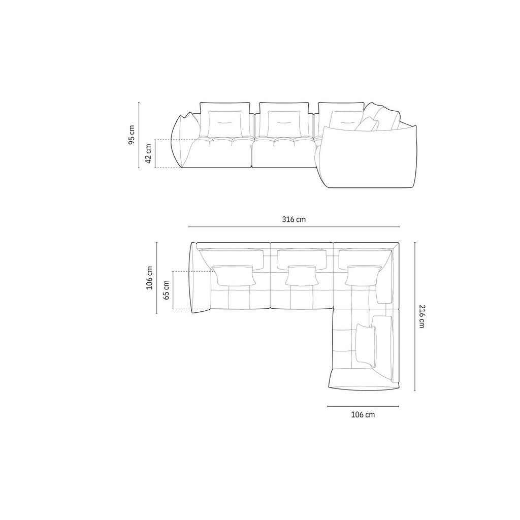 Thumbnail - Micadoni Ecksofa, Rot, Textil, 3-Sitzer, L-Form, 316x216 cm, Hergestellt in Europa, Oeko-Tex®, Wohnzimmer, Sofas & Couch...
