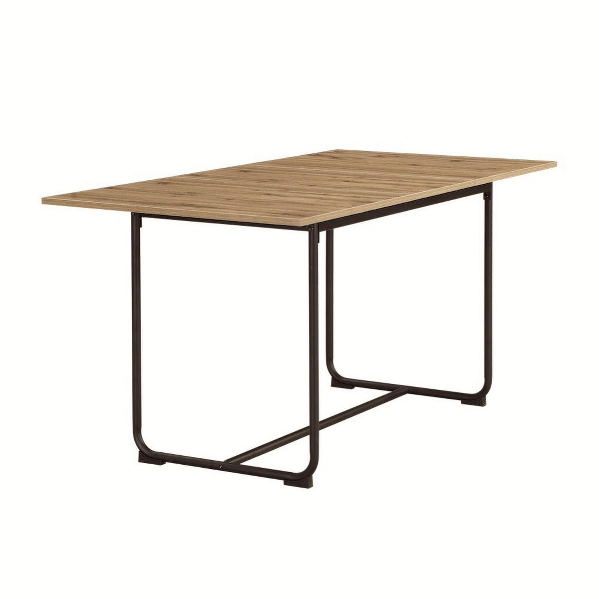 ESSTISCH PIUS 120-160/80/76 cm - Schwarz/Eiche Artisan, Holzwerkstoff/Metall (120/80/76cm) - B&D Home