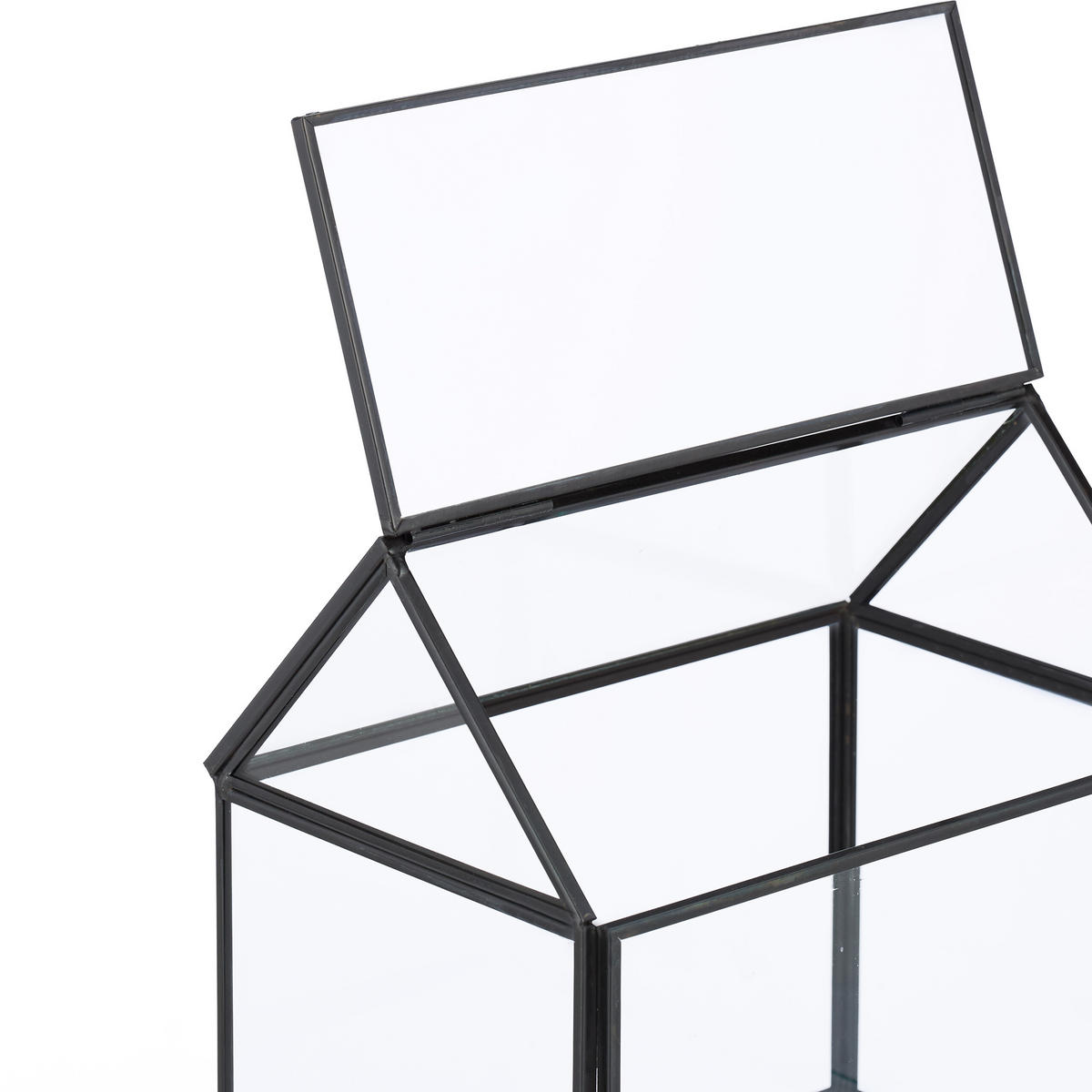 PFLANZENTERRARIUM - Transparent, Glas/Metall (15/15/10cm) - Relaxdays