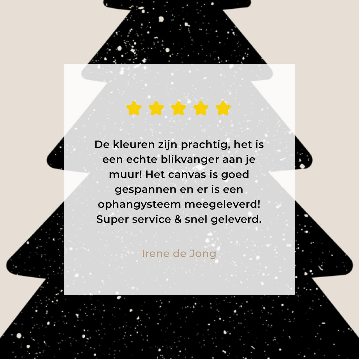 LEINWANDBILD Weihnachtsbaum - Schwarz - Urlaub - Beige 40x30 cm - Schwarz, Textil (40/30cm) - MuchoWow