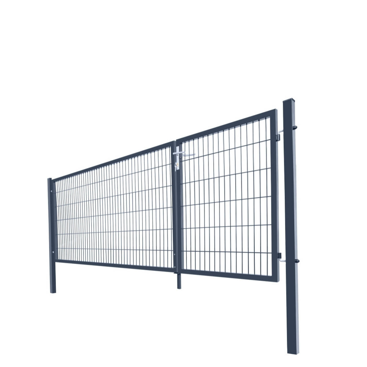 GARTENTOR ADITUS - Farbe: Anthrazit, Größe: 120 x 350 cm - Anthrazit, Metall (170/6cm) - Home Deluxe