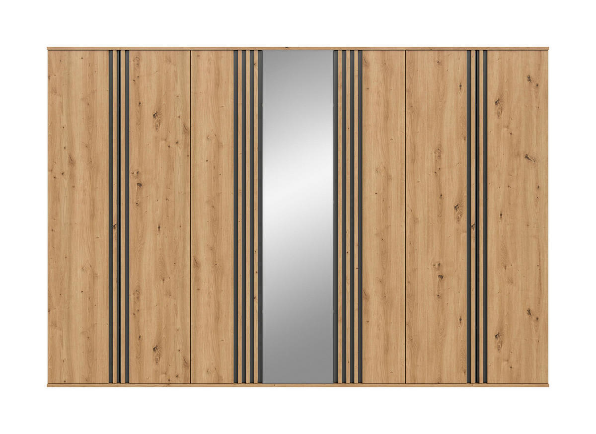 KLEIDERSCHRANKKOMBINATION Tindra (B/H/T: ca. 280/190/56 cm) in Artisan Eiche Nachbildung/Artisan Eiche Nachbildung - Eiche Artisan, Holzwerkstoff (280/190/56cm) - Homes & Jones