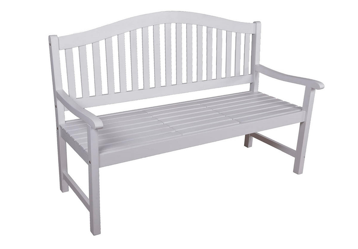 GARTENBANK Lucca hochklappbarer Tisch Terrassenbank - Grau, Holz (63/105/150cm) - DELUKE