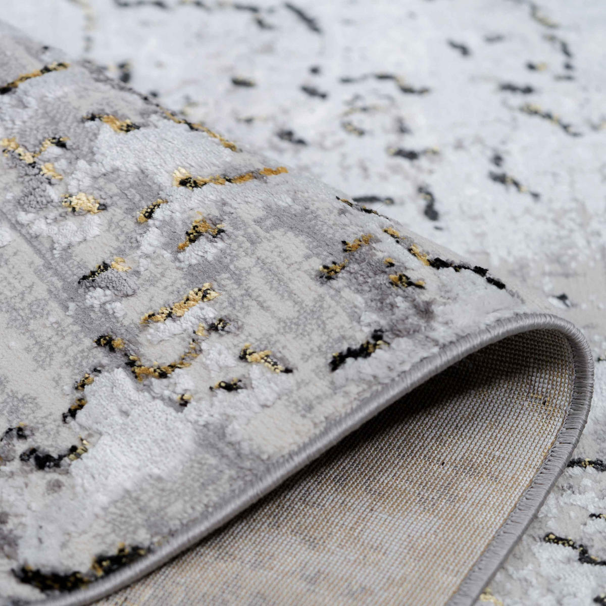 WEBTEPPICH Grace Gold - Goldfarben, Textil (190/280cm) - Kukoon Rugs