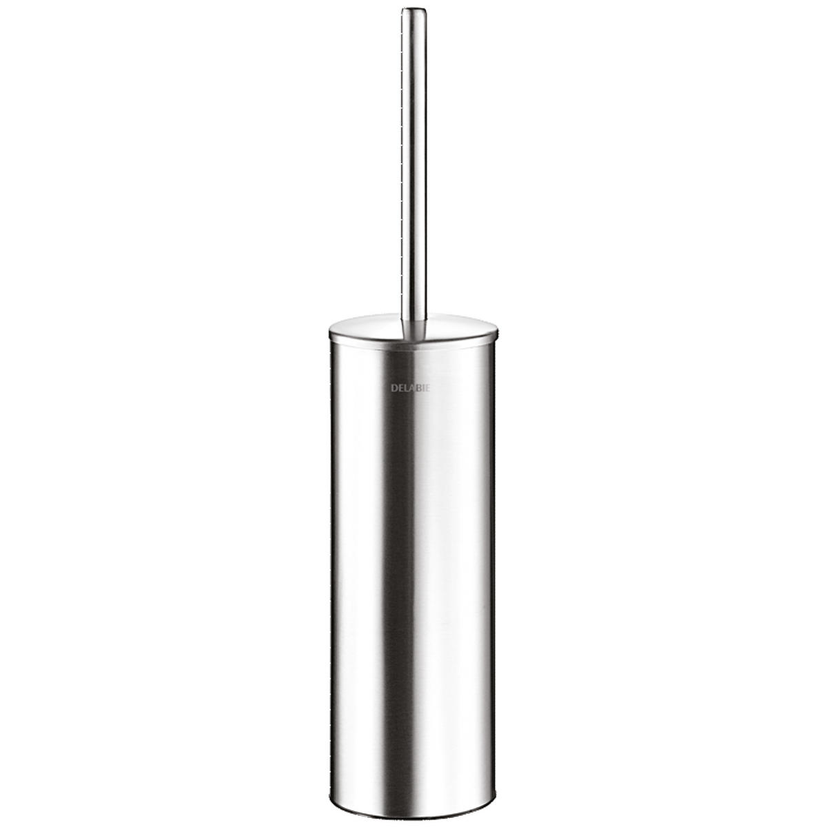 WC-BÜRSTENGARNITUR Wandmontage Edelstahl satiniert - Chromfarben, Metall (11.5/10/43.5cm) - Delabie