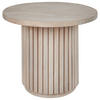 COUCHTISCH Mangoholz hellbraun rund 50 cm Lemont - Hellbraun, Holz (50/50/40cm) - Beliani