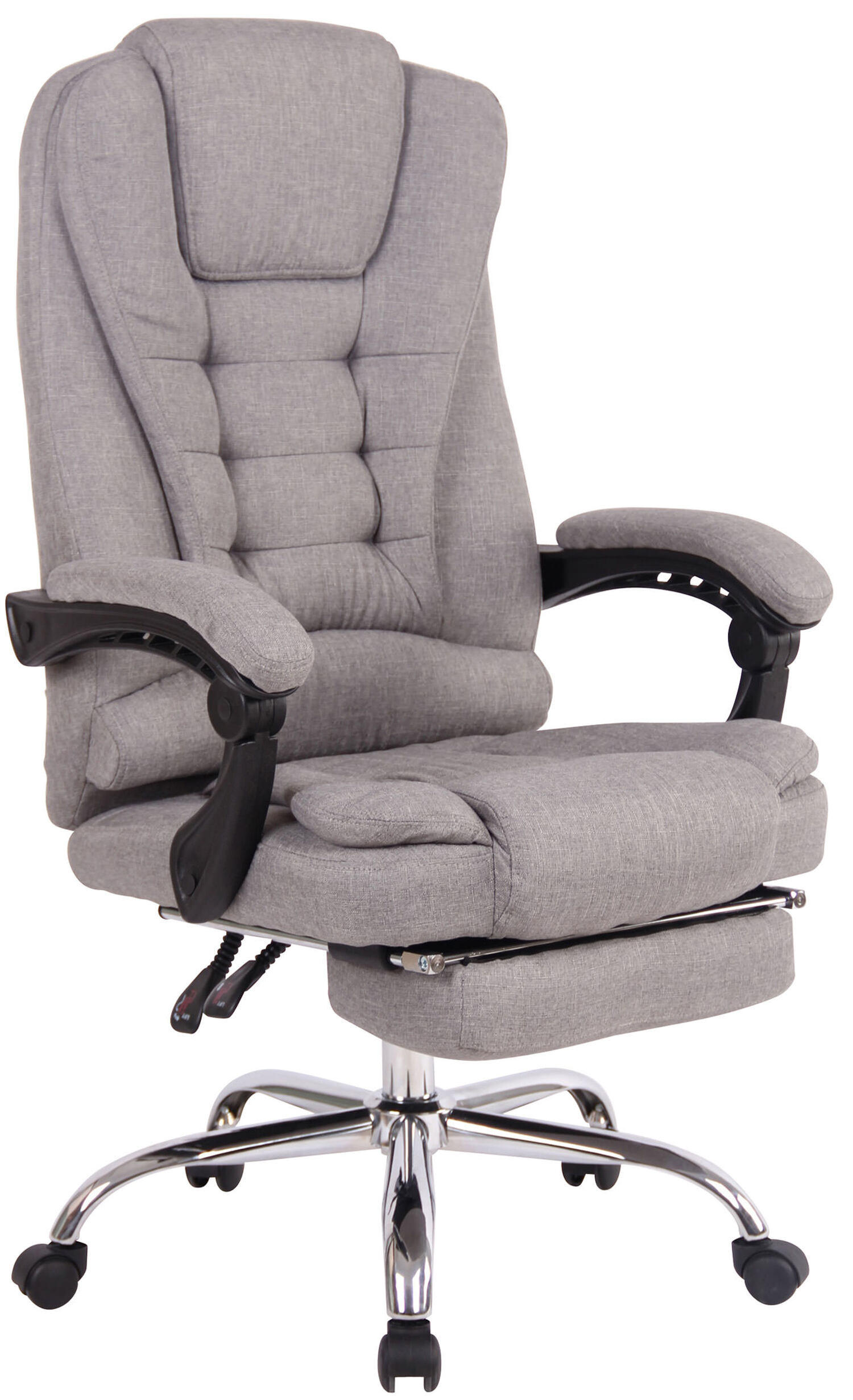BÜROSTUHL Onix, Stoff Grau - Grau, Textil/Metall (67/125/68cm) - TPFLiving