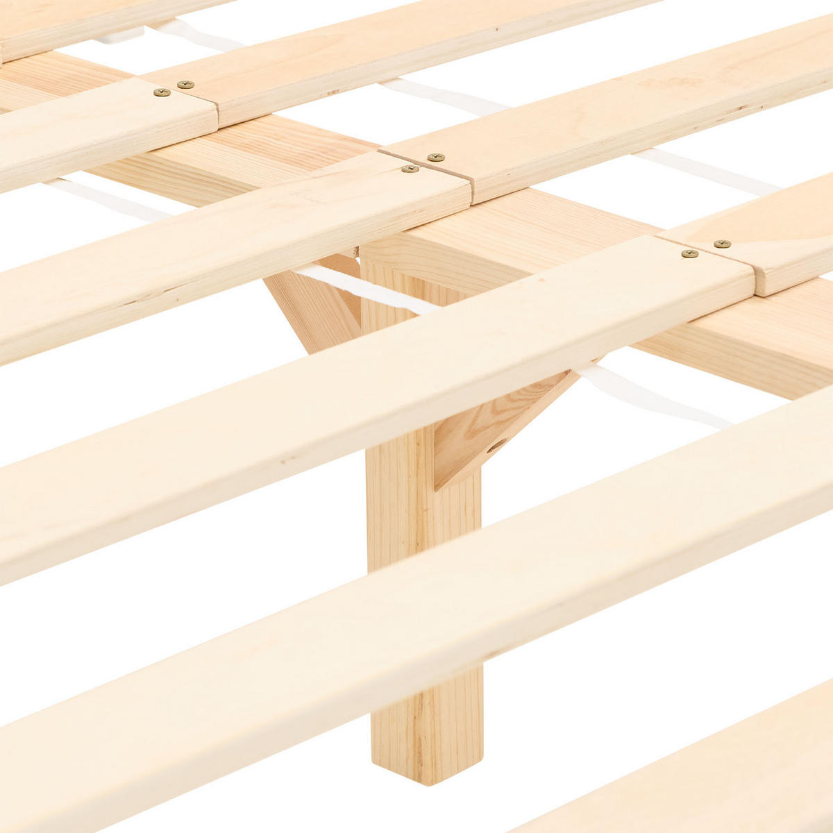 BETT 140/200 cm weiß Kopfteil - Weiß, Holz (140/200cm) - Homestyle4u