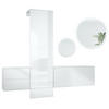 GARDEROBE DualVista Weiß Hochglanz - Weiß Hochglanz, Holzwerkstoff (208/193/35cm) - Vladon