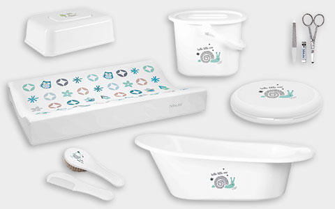 Baby Bade-Set weiß
