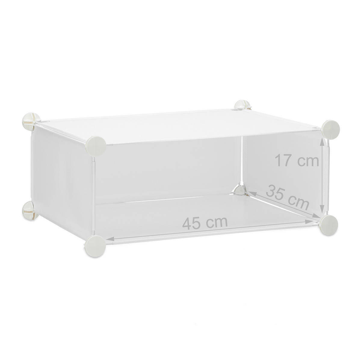 SCHUHSCHRANK - Weiß, Kunststoff/Metall (94/108/37cm) - Relaxdays