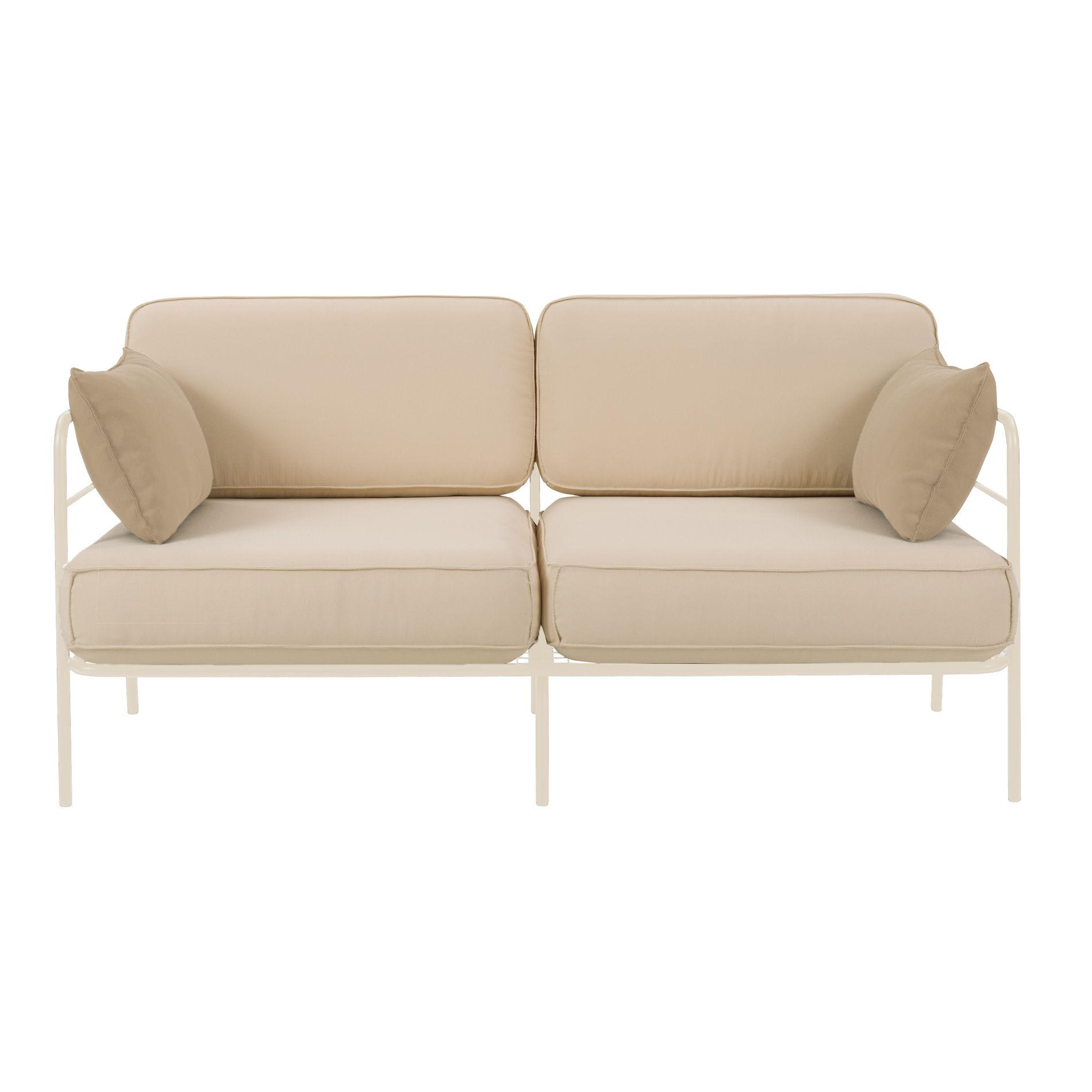GARTEN-SOFA Preggel Beige/Creme 156 cm - Beige, Textil (156/80/71cm) - Selsey