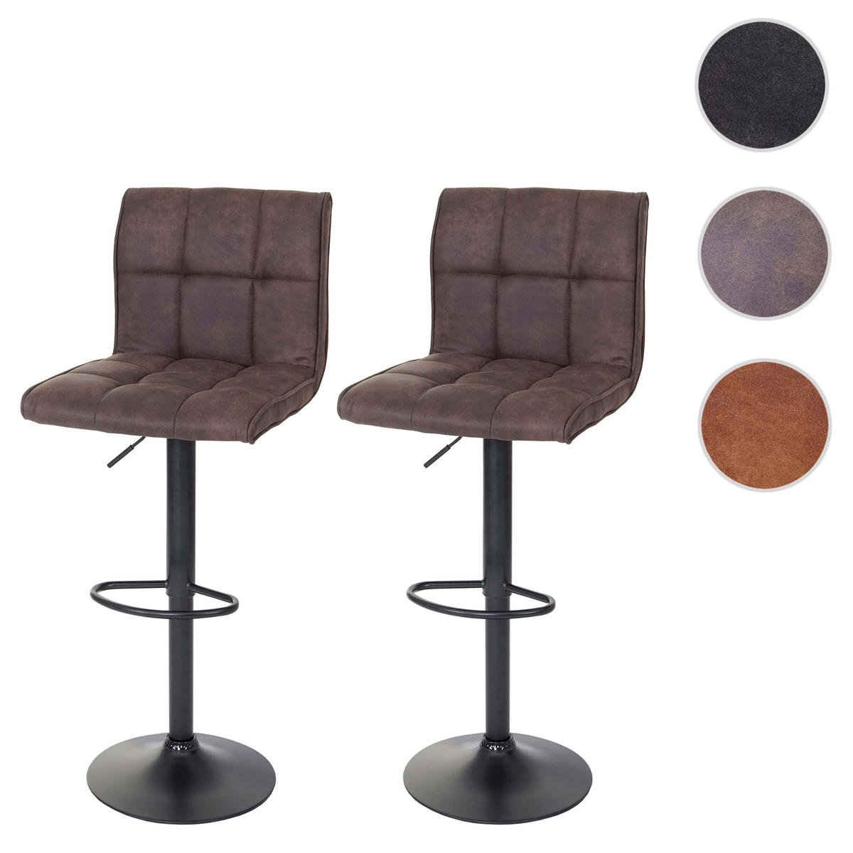 BARHOCKER Dunkelbraun 2er-Set - Dunkelbraun, Textil (44/116/46cm) - Jamb