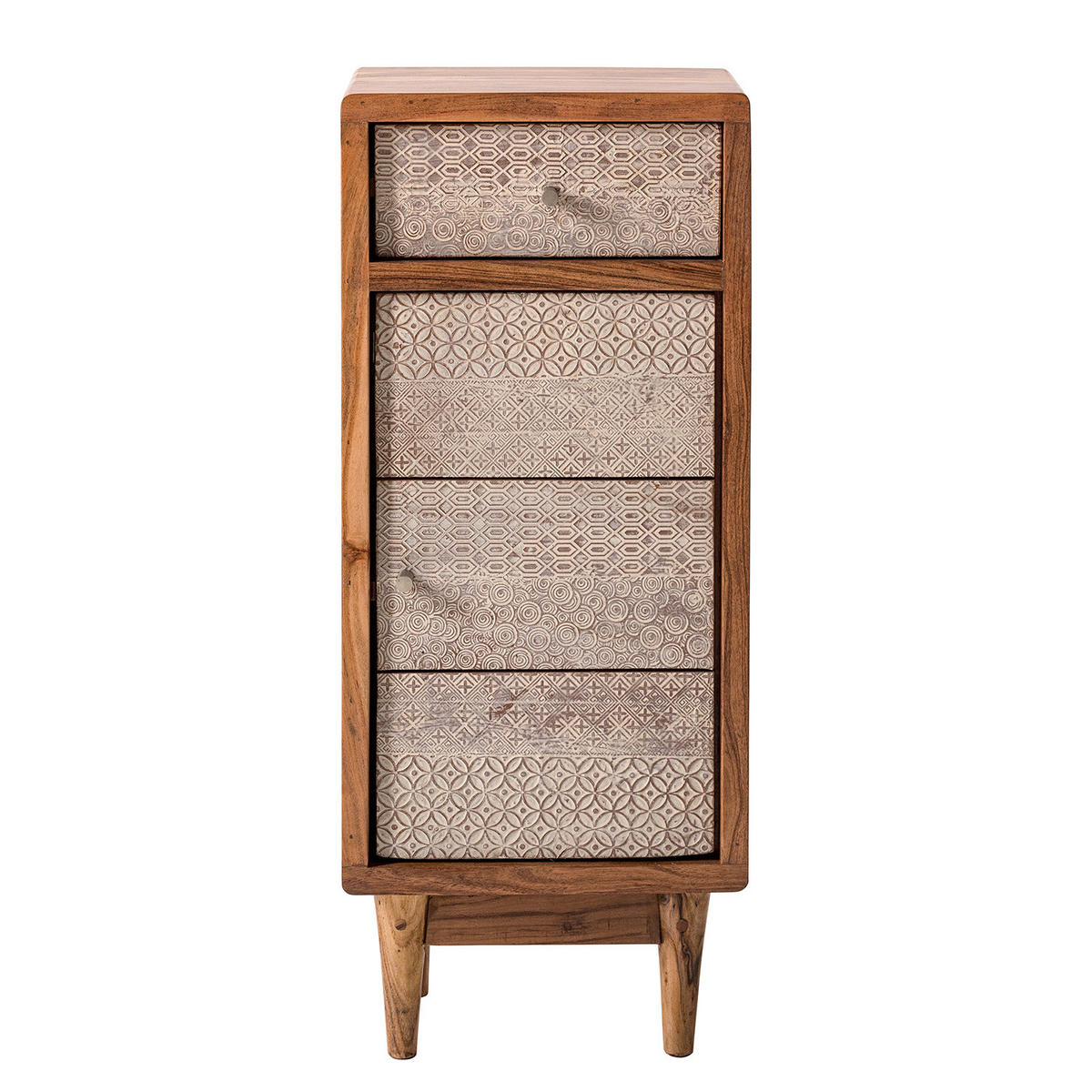 MASSIVER UNTERSCHRANK - Akazie massiv - Ecru / Akazie - Akaziefarben, Holz/Metall (38/92/30cm) - home24